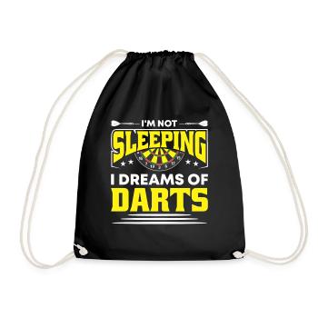 Dart Dartspieler Dartspiel Herren - Turnbeutel - Schwarz - Vorne
