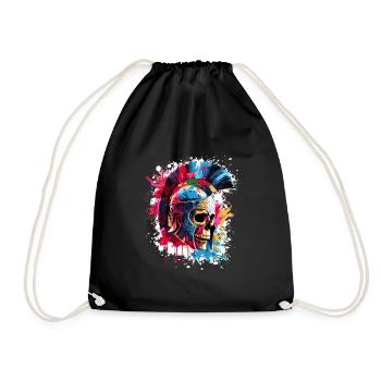 Gladiateur squelette spartiate - Sac de sport léger - noir - Devant