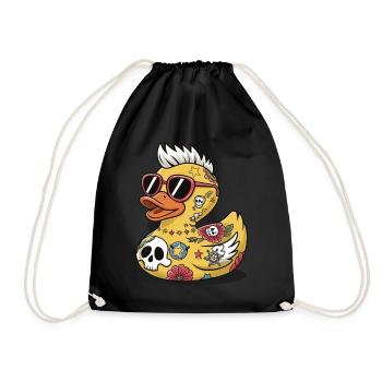 canard en caoutchouc canard punk métal lourd animal oiseau - Sac de sport léger - noir - Devant