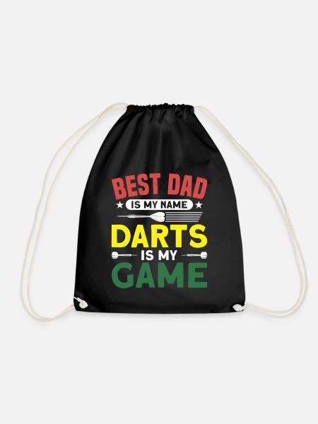 Dart Dartspieler Dartspiel Herren - Turnbeutel - Schwarz