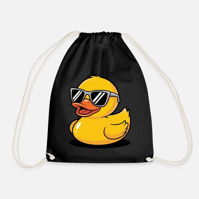Gummiente mit Sonnenbrille Vogel Tier - Turnbeutel - Schwarz