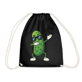 Cool Dancing Cornichon Dabbing Lunettes de soleil de dessin animé - Sac de sport léger - noir - Devant