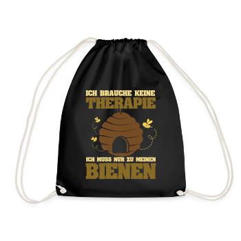 Imker Bienenzüchter Spruch Bienenliebhaber Imkerei - Turnbeutel - Schwarz - Vorne