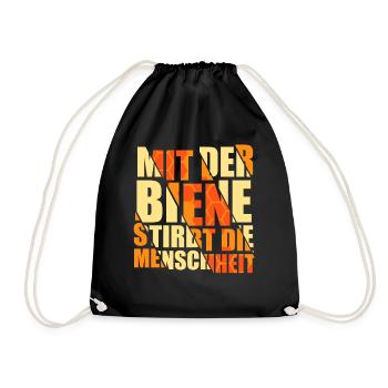 Imker Bienenzüchter Spruch Bienenliebhaber Imkerei - Turnbeutel - Schwarz - Vorne
