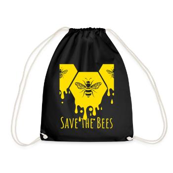 Hobbyimker Imker Bienen Flüsterer Imkern Honig - Turnbeutel - Schwarz - Vorne