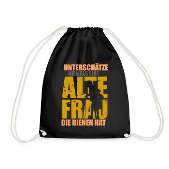 Imker Bienenzüchter Spruch Bienenliebhaber Imkerei - Turnbeutel - Schwarz - Vorne