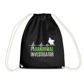 Geisterjagd Paranormal Investigator - Turnbeutel - Schwarz - Vorne