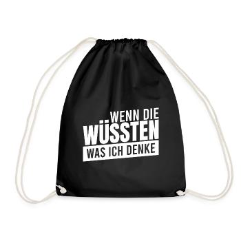 Wie gut das mich keiner denken hören kann - Turnbeutel - Schwarz - Vorne