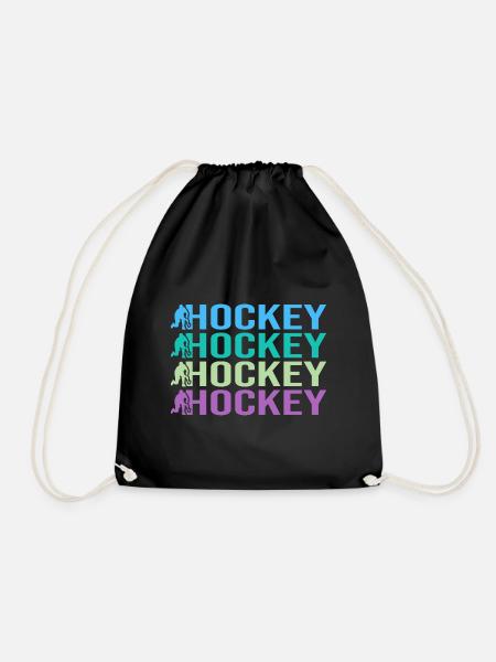 Field Hockey Hockey Time Hockey Hockey Field - Drawstring Bag - black