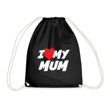 J’aime ma mère - Sac de sport léger - noir - Devant