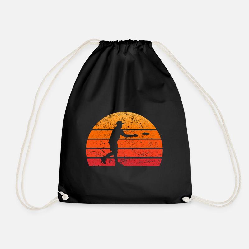 Disc Golf Frisbee Retro Geschenk - Turnbeutel - Schwarz
