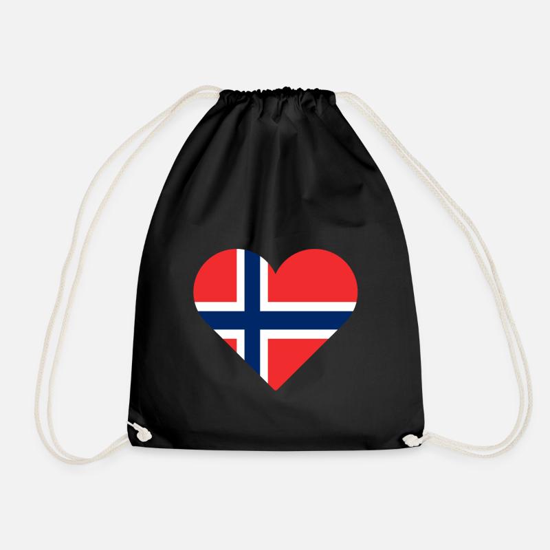 Norwegen - Turnbeutel - Schwarz