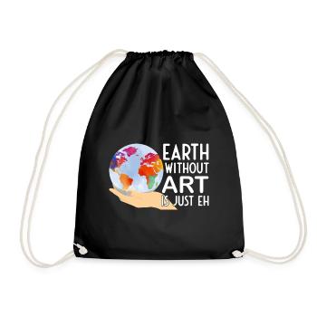 Art Teacher Funny Saying Art Course Art Class - Drawstring Bag - black - Front