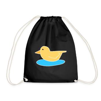 canard oiseau volant animal symbole eau - Sac de sport léger - noir - Devant