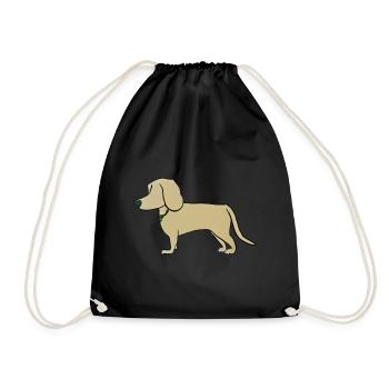 Chien Animal brun Symbole Pet - Sac de sport léger - noir - Devant
