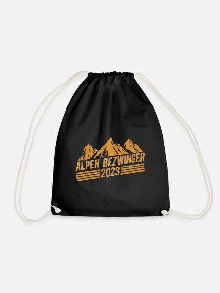 Alpenbezwinger 2023 Alpenüberquerung Finisher - Turnbeutel - Schwarz