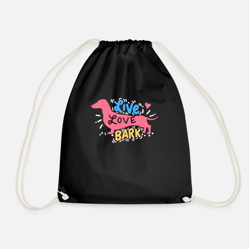 Dackel Shirt Dachshund Jagdhund Geschenk - Turnbeutel - Schwarz