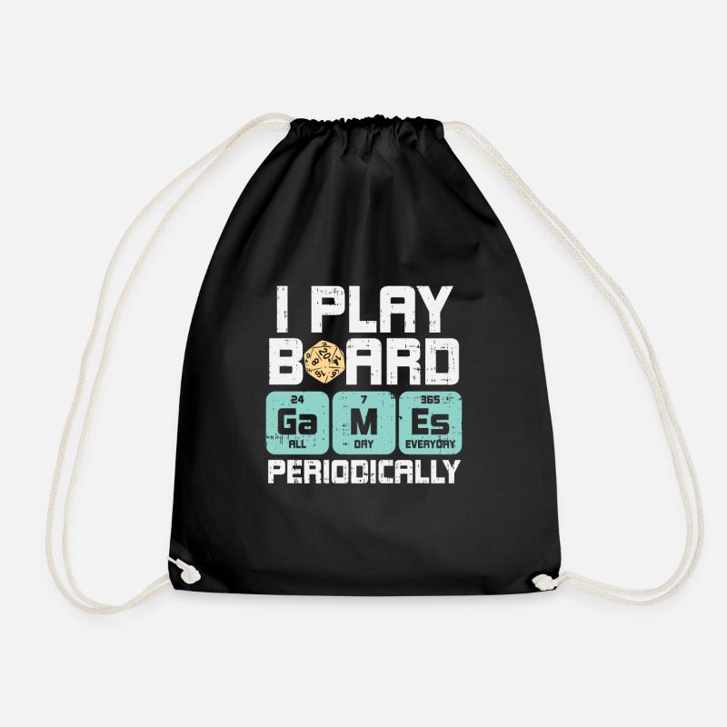 D20 shirt - Drawstring Bag - black