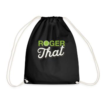 Roger that tennis - Drawstring Bag - black - Front