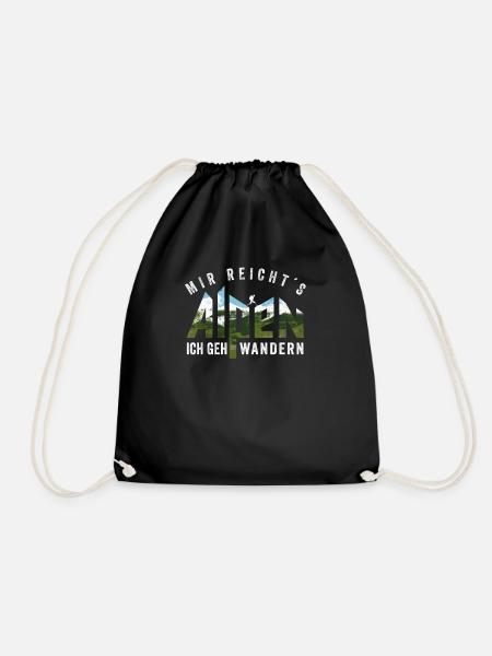 Mir reicht’s ich geh wandern Alpen Geschenk - Turnbeutel - Schwarz