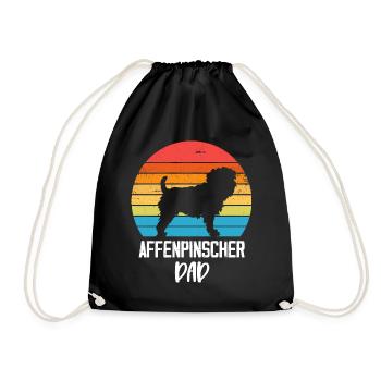Affenpinscher Papa - Drawstring Bag - black - Front