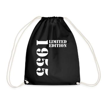 1955 Limited Edition Birthday Gift Wife Husband - Drawstring Bag - black - Front