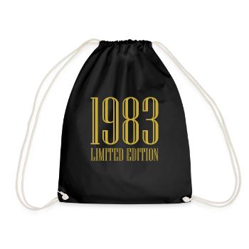 1983 Limited Edition Birthday Gift Wife Husband - Drawstring Bag - black - Front