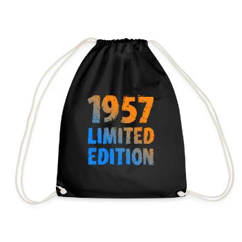 1957 édition limitée anniversaire cadeau femme mari - Sac de sport léger - noir - Devant