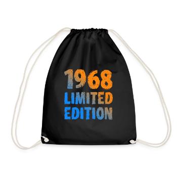 1968 Limited Edition Birthday Gift Wife Husband - Drawstring Bag - black - Front