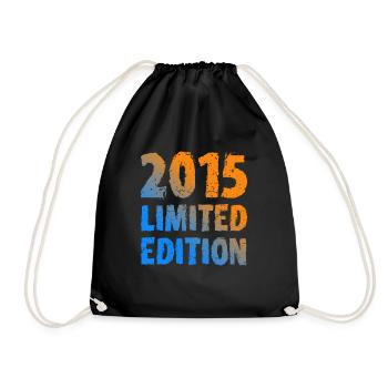 2015 Limited Edition Birthday Gift Decoration - Drawstring Bag - black - Front