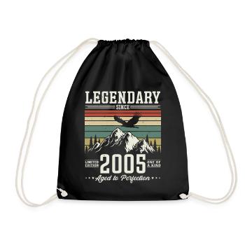 Cadeau d’anniversaire vintage légendaire depuis 2005 - Sac de sport léger - noir - Devant