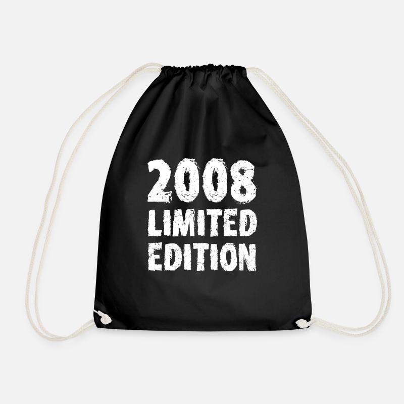 2008 Limited Edition Geburtstag Geschenk Frau Mann - Turnbeutel - Schwarz