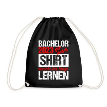 Bachelor 2023 Lange Genug Gelernt Lasst Uns Feiern - Turnbeutel - Schwarz - Vorne
