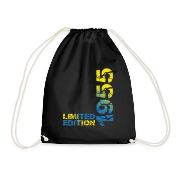 1955 Limited Edition Birthday Gift Wife Husband - Drawstring Bag - black - Front