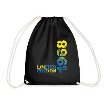 1968 Limited Edition Birthday Gift Wife Husband - Drawstring Bag - black - Front