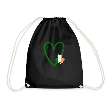 Accessoires de la Saint-Patrick Irlande Shamrock Décoration - Sac de sport léger - noir - Devant
