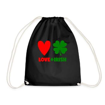 Accessoires de la Saint-Patrick Irlande Shamrock Décoration - Sac de sport léger - noir - Devant
