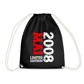 2008 Mai Limited Edition Geburtstag Geschenk - Turnbeutel - Schwarz - Vorne