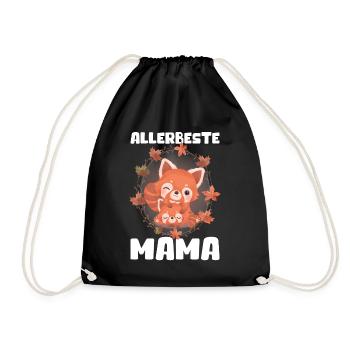 Very Best Mom Women Mom Gift Mother's Day - Drawstring Bag - black - Front