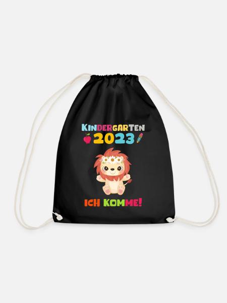 Kindergarten 2023 Ich Komme Mädchen Kita Geschenk - Turnbeutel - Schwarz