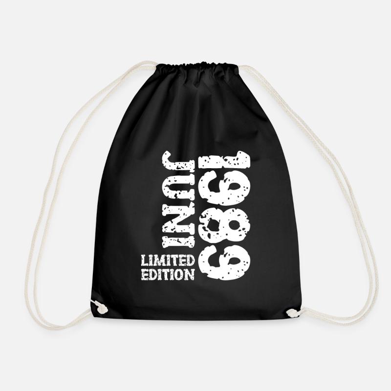 1989 Juni Limited Edition Geburtstag Geschenk - Turnbeutel - Schwarz