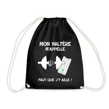 Mon Haltère m'appelle Cadeau Sport Entrainement - Sac de sport léger - noir - Devant