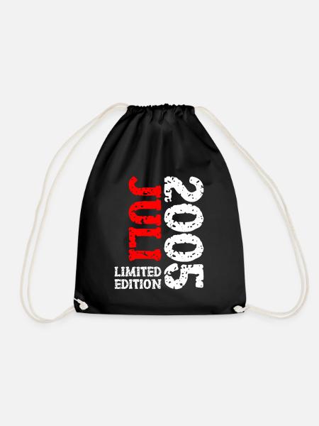 2005 Juli Limited Edition Geburtstag Geschenk - Turnbeutel - Schwarz