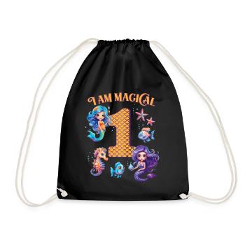 Mermaid Anniversaire 1 an - Sac de sport léger - noir - Devant