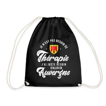 Auvergne thérapie Humour Auvergnat - Sac de sport léger - noir - Devant