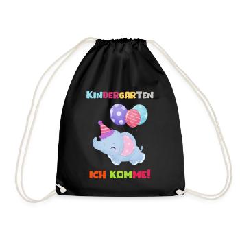 Kindergarten 2023 I'm coming girl daycare gift - Drawstring Bag - black - Front