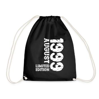 1999 August Limited Edition 24. Geburtstag Outfit - Turnbeutel - Schwarz - Vorne