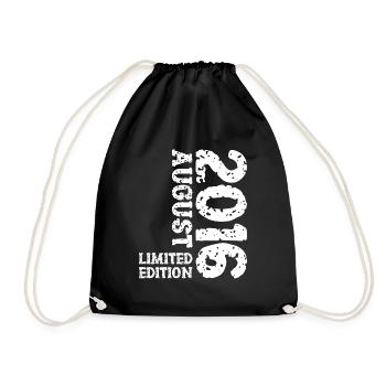 2016 August Limited Edition 7. Geburtstag Outfit - Turnbeutel - Schwarz - Vorne