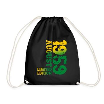 1959 August Limited Edition 64th Birthday Outfit - Drawstring Bag - black - Front