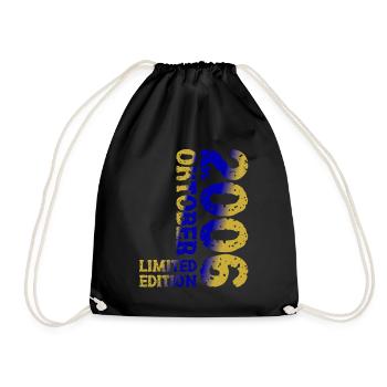 2006 October Limited Edition 17th Birthday Decoration - Drawstring Bag - black - Front